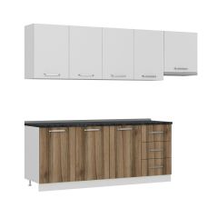 Minar 260 Cm Mutfak Dolabı Beyaz Dore 260-D7