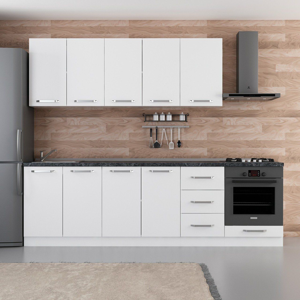 Minar 265 Cm Mutfak Dolabı Beyaz 265-B3