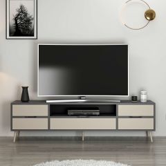 Elina Ayaklı Tv Ünitesi - Antrasit/Kumtaşı