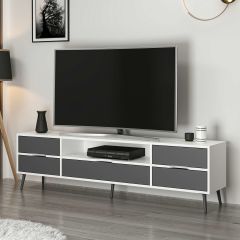 Elina Ayaklı Tv Ünitesi - Beyaz/Antrasit
