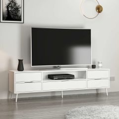 Elina Ayaklı Tv Ünitesi - Beyaz/Beyaz
