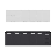 Minar 265 Cm Mutfak Dolabı Beyaz Antrasit 265-A2