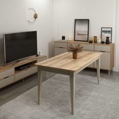 Elina Açılır Yemek Masası - Dore/Kumtaşı