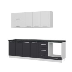 Minar 265 Cm Mutfak Dolabı Beyaz Antrasit 265-A6