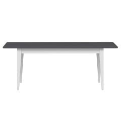 Elina Açılır Yemek Masası - Antrasit/Beyaz