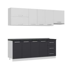 Minar 265 Cm Mutfak Dolabı Beyaz Antrasit 265-A7