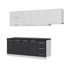 Minar 265 Cm Mutfak Dolabı Beyaz Antrasit 265-A7