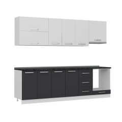 Minar 265 Cm Mutfak Dolabı Beyaz Antrasit 265-A8