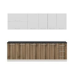 Minar 265 Cm Mutfak Dolabı Beyaz Dore 265-D2