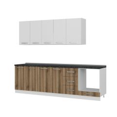 Minar 265 Cm Mutfak Dolabı Beyaz Dore 265-D3