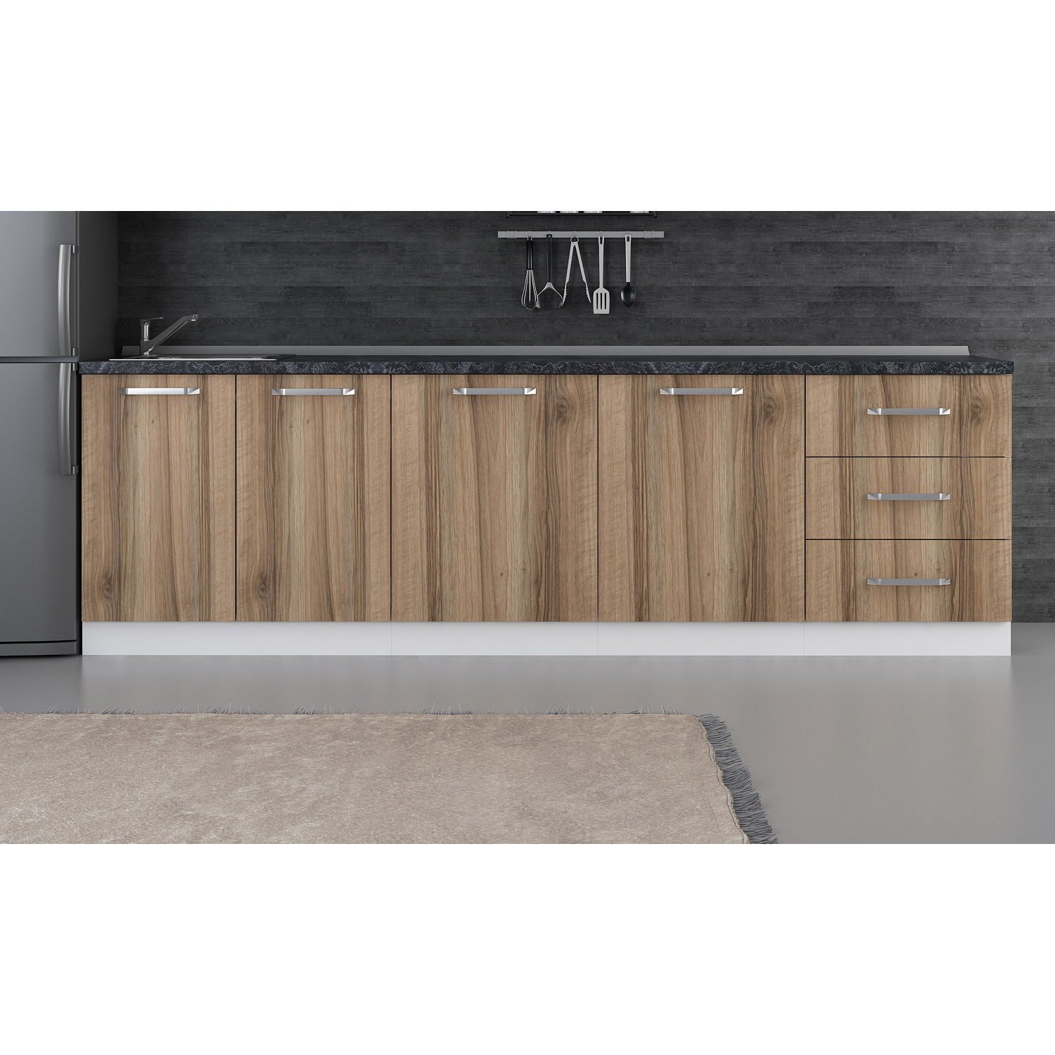 Minar 270 Cm Mutfak Dolabı Beyaz Dore 270-D1-Alt Modül