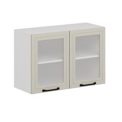 Alvinka Mutfak Modül Mbr_A Üst 2Dk1R 90-H60Cm Dolap Cam Beyaz Kumtaşı