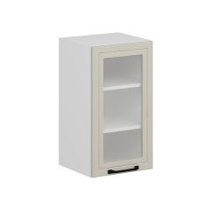 Alvinka Mutfak Modül Mbr_A Üst 1Dk2R 40-H72Cm Dolap Cam Beyaz Kumtaşı