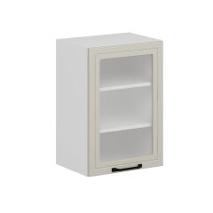 Alvinka Mutfak Modül Mbr_A Üst 1Dk2R 50-H72Cm Dolap Cam Beyaz Kumtaşı