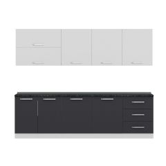 Minar 270 Cm Mutfak Dolabı Beyaz Antrasit 270-A1