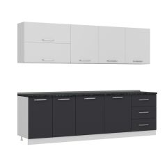 Minar 270 Cm Mutfak Dolabı Beyaz Antrasit 270-A1