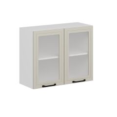 Alvinka Mutfak Modül Mbr_A Üst 2Dk1R 90-H72Cm Dolap Cam Beyaz Kumtaşı