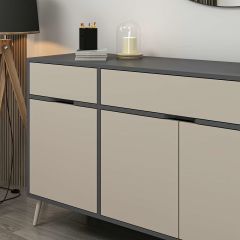 Elina Ayaklı Konsol Aynalı - Antrasit/Kumtaşı