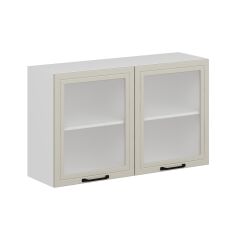 Alvinka Mutfak Modül Mbr_A Üst 2Dk1R 120-H72Cm Dolap Cam Beyaz Kumtaşı