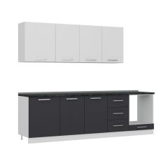 Minar 270 Cm Mutfak Dolabı Beyaz Antrasit 270-A3