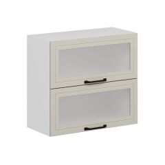 Alvinka Mutfak Modül Mbr_A Üst 2Yk1R 80-H72Cm Dolap Cam Beyaz Kumtaşı