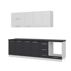 Minar 270 Cm Mutfak Dolabı Beyaz Antrasit 270-A6