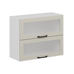 Alvinka Mutfak Modül Mbr_A Üst 2Yk1R 90-H72Cm Dolap Cam Beyaz Kumtaşı