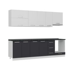 Minar 270 Cm Mutfak Dolabı Beyaz Antrasit 270-A8