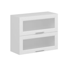 Alvinka Mutfak Modül Mbr_C Üst 2Yk1R 90-H72Cm Dolap Cam Beyaz Beyaz