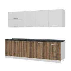 Minar 270 Cm Mutfak Dolabı Beyaz Dore 270-D1