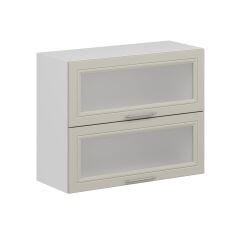 Alvinka Mutfak Modül Mbr_C Üst 2Yk1R 90-H72Cm Dolap Cam Beyaz Kumtaşı