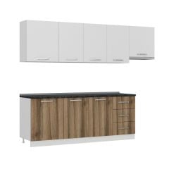 Minar 270 Cm Mutfak Dolabı Beyaz Dore 270-D4