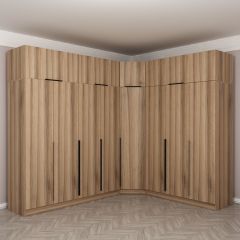 Kaleplus 8 Kapaklı 4 Çekmeceli Köşe Dolap + Yüklük Dore Dore Plus