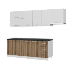 Minar 270 Cm Mutfak Dolabı Beyaz Dore 270-D7