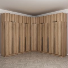 Kaleplus 9 Kapaklı 4 Çekmeceli Köşe Dolap + Yüklük Dore Dore Plus