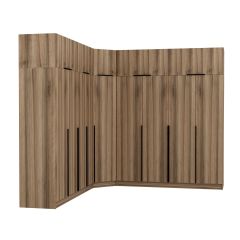 Kaleplus 9 Kapaklı 4 Çekmeceli Köşe Dolap + Yüklük Dore Dore Plus