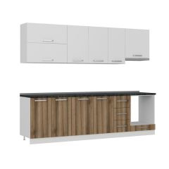 Minar 270 Cm Mutfak Dolabı Beyaz Dore 270-D8