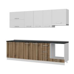 Minar 270 Cm Mutfak Dolabı Beyaz Dore 270-D8