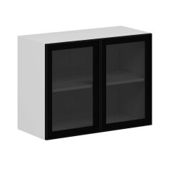 Alvinka Mutfak Modül Üst 2Dk1R 80-H60Cm Dolap Beyaz Alm Cam