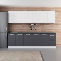 Minar 275 Cm Mutfak Dolabı Beyaz Antrasit 275-A2