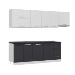 Minar 275 Cm Mutfak Dolabı Beyaz Antrasit 275-A4