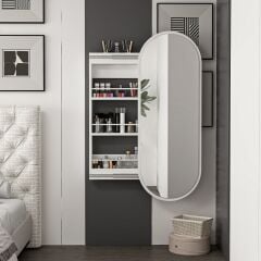 Dose Duvara Monte Makyaj Aynası - Beyaz