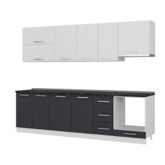 Minar 275 Cm Mutfak Dolabı Beyaz Antrasit 275-A5