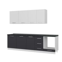 Minar 275 Cm Mutfak Dolabı Beyaz Antrasit 275-A6