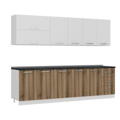 Minar 275 Cm Mutfak Dolabı Beyaz Dore 275-D2