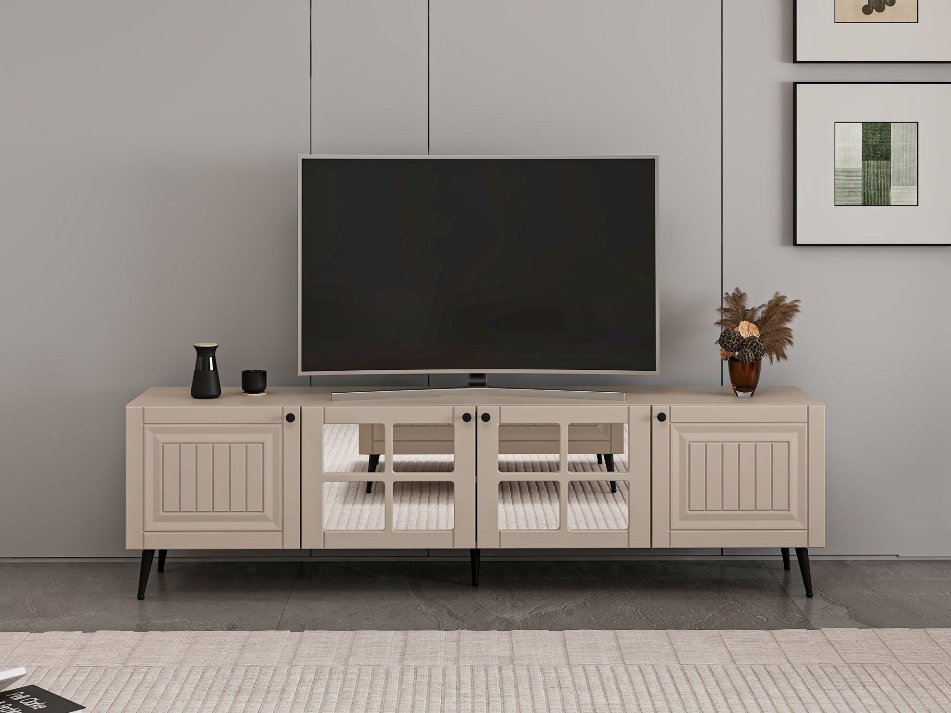 İlkbahar Tv Ünitesi Aynalı Kapak