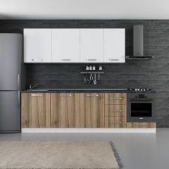 Minar 275 Cm Mutfak Dolabı Beyaz Dore 275-D6