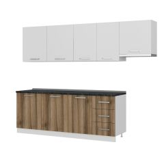 Minar 275 Cm Mutfak Dolabı Beyaz Dore 275-D7