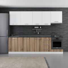 Minar 275 Cm Mutfak Dolabı Beyaz Dore 275-D8