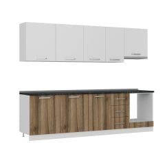 Minar 275 Cm Mutfak Dolabı Beyaz Dore 275-D8